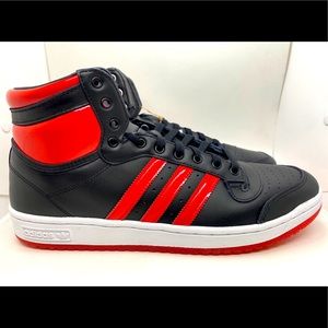 Adidas Top Ten Hi Men’s Basketball Shoes GW1615 Black/Vivid Red/White Sz 13
